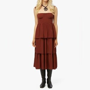 WeWoreWhat Brown Midi Dress
